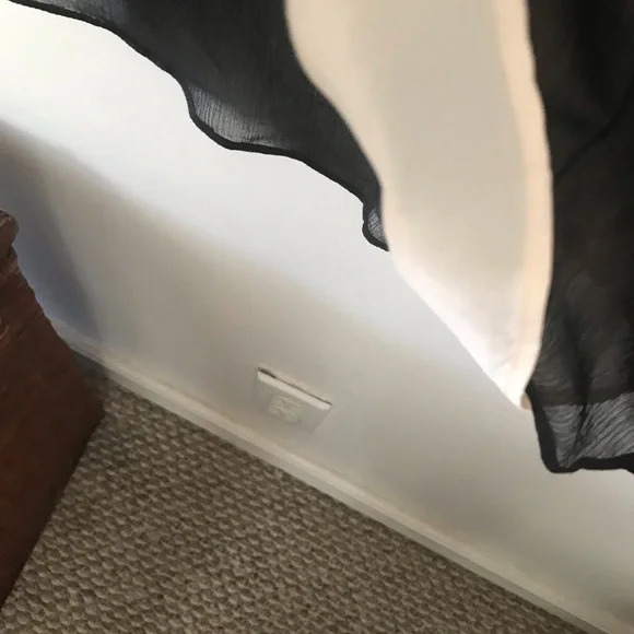 Club Monaco black sheer lined  dress Sz 4 - Picture 6 of 9